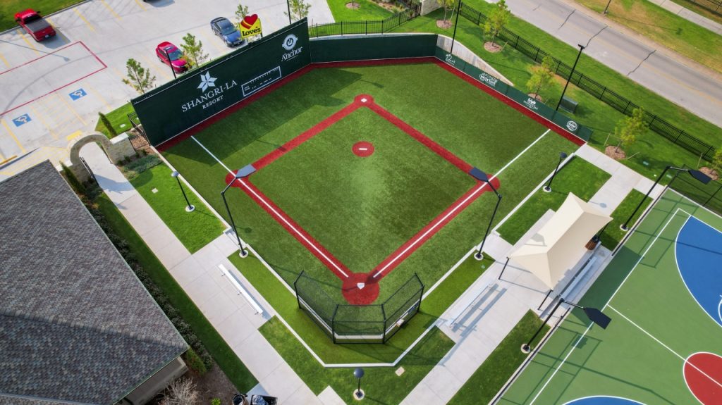 Turf Baseball Field In A Park