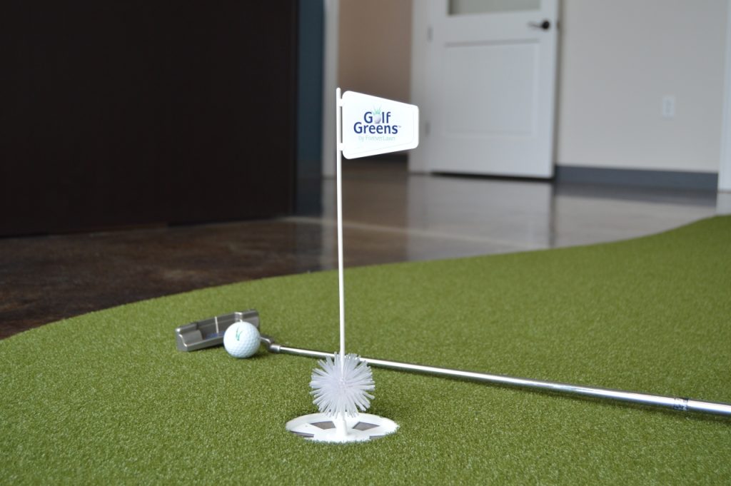 Indoor Putting Green With Flag, Club, &Amp; Golf Ball